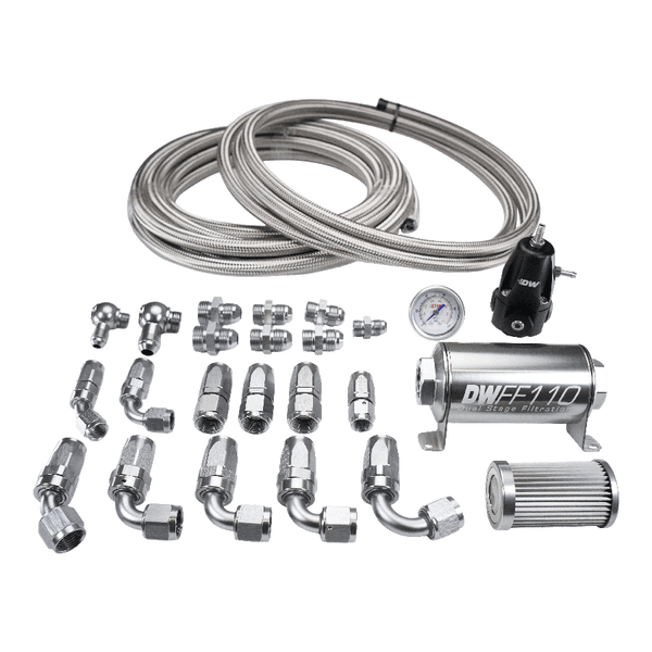 DeatschWerks X2 Series Pump Module CPE Plumbing Kit (-8AN Feed, -6AN Return) - Honda Civic EG/EK (6-624)