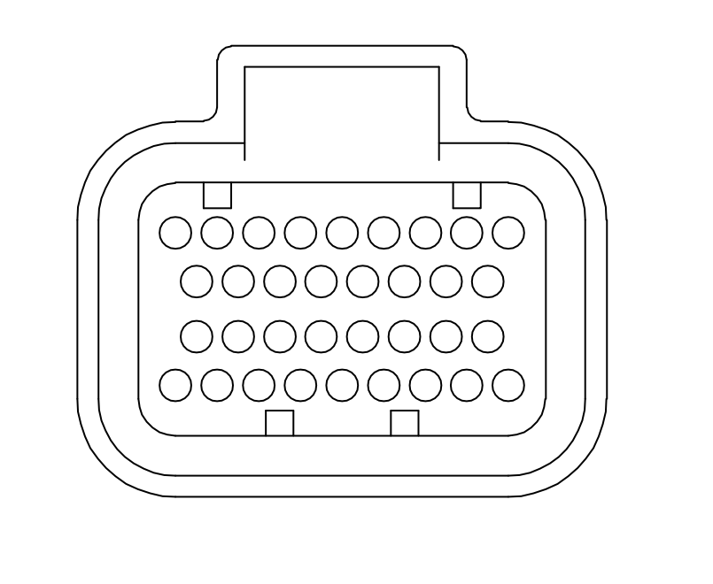 Link ECU Connector B (No Harness Loom, Connector and Pins only)
