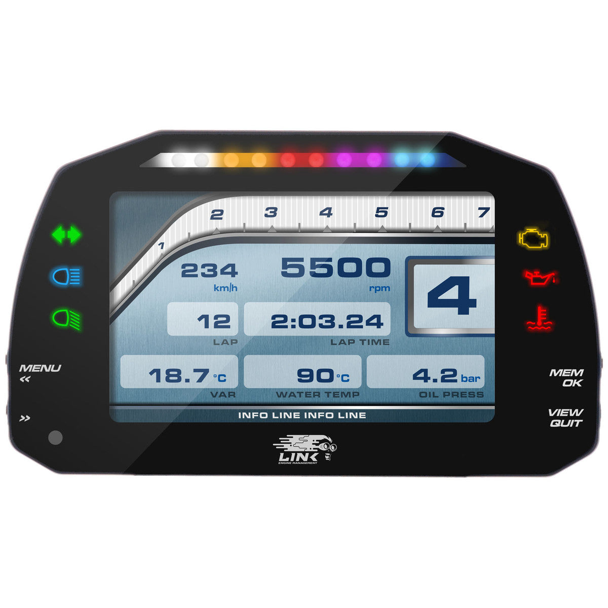 Link ECU MXS Strada 5" Dash Powered by AIM