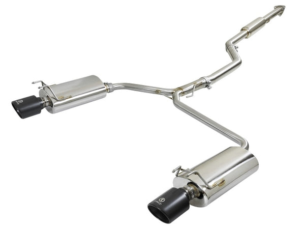 aFe Takeda Exhaust 304SS Dual Cat-Back w/ Black Tips for 2013-17 Honda Accord LX/EX/EX-L Sedan 2.4L