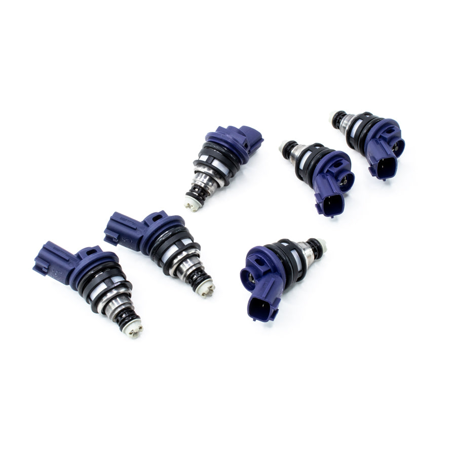 DeatschWerks 550cc Side-Feed Fuel Injectors (Set of 6) - Nissan 300ZX (Z32) (01J-00-0550-6)