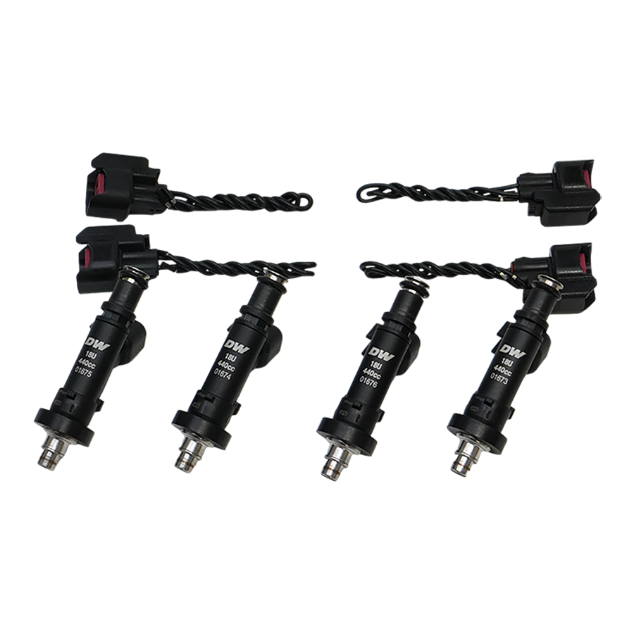 DeatschWerks 450cc Fuel Injectors (Set of 4) - Acura Integra DC & Honda Civic EG/EK (18U-04-0450-4)