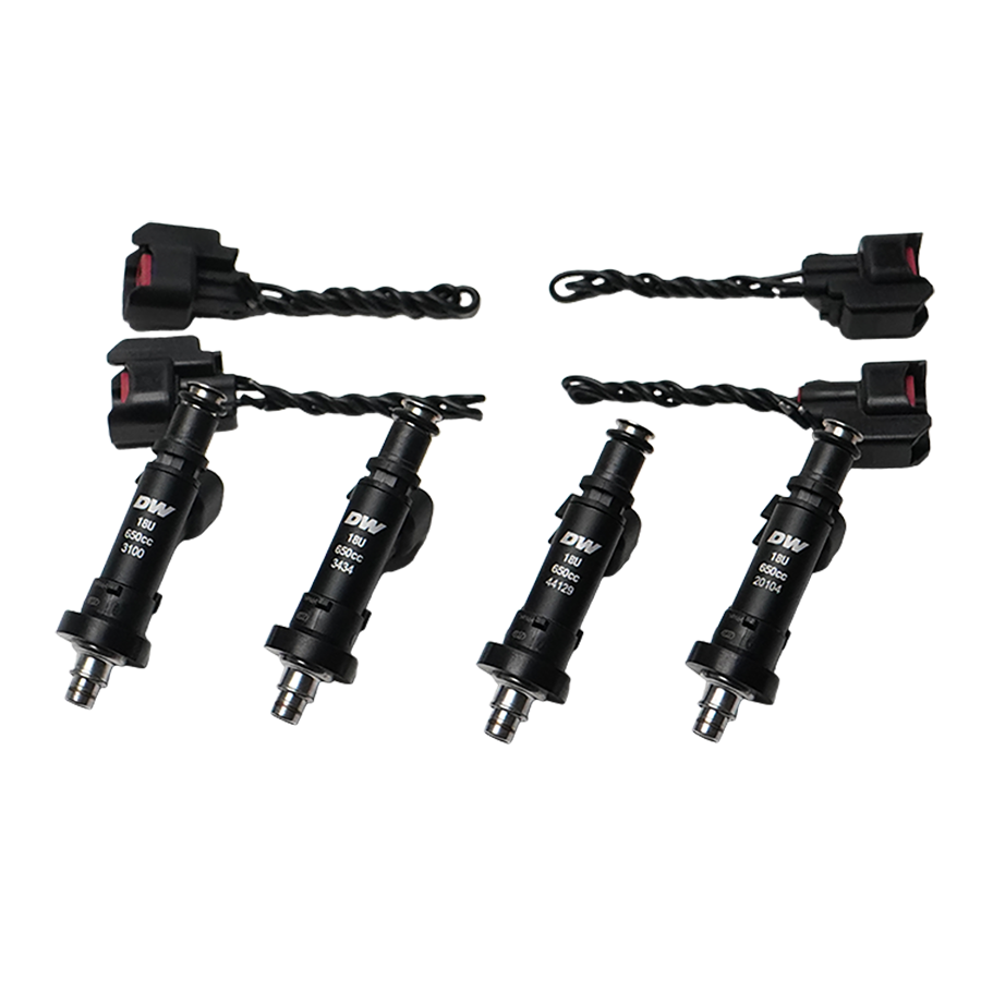 DeatschWerks 650cc Fuel Injectors (Set of 4) - Acura Integra DC & Honda Civic EG/EK (18U-04-0650-4)