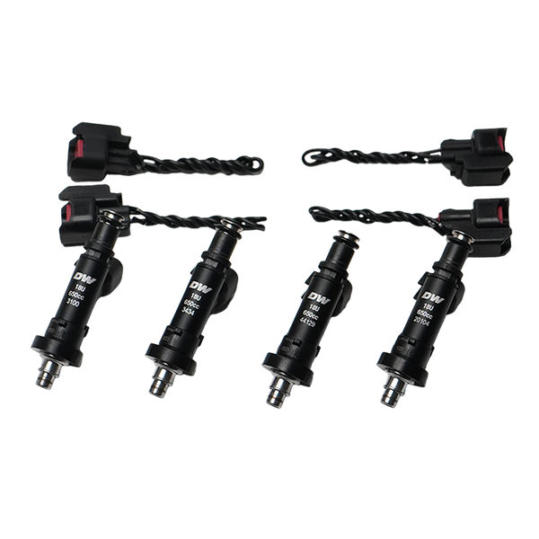 DeatschWerks 650cc Fuel Injectors (Set of 4) - Acura Integra DC & Honda Civic EG/EK (18U-04-0650-4)