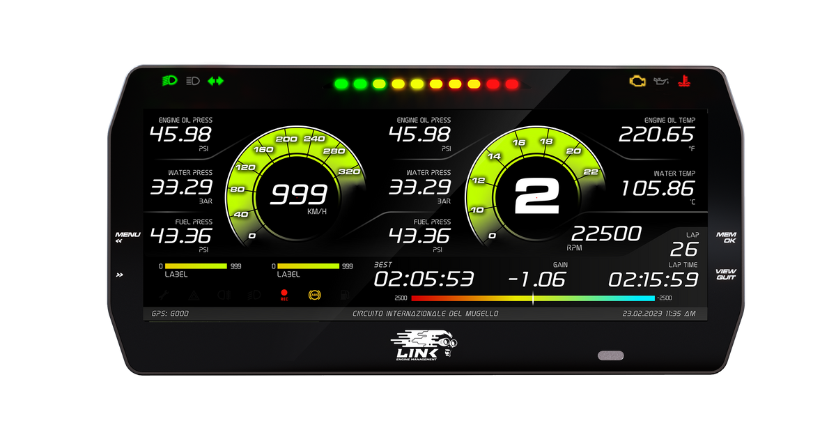 Link ECU MXT Strada 10" Dash Powered by AIM