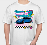 Impulse Performance 90s Retro Tee Featuring Honda Civic EG hatchback