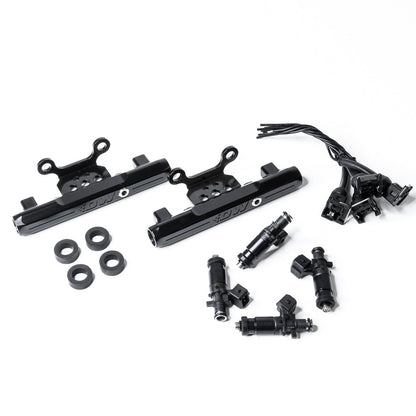DeatschWerks Side-Feed to Top-Feed Conversion Fuel Rail Kit with 1200cc Injectors - 2004-2006 Subaru Impreza WRX STI (GDB) (6-101-1200)