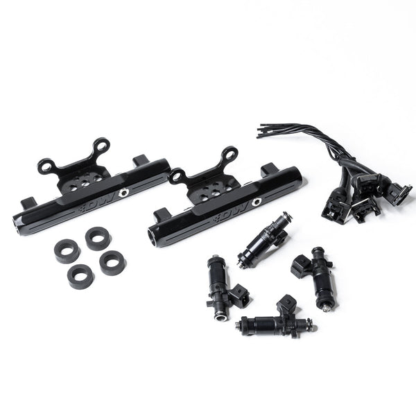DeatschWerks Side-Feed to Top-Feed Conversion Fuel Rail Kit with 1200cc Injectors - 2004-2006 Subaru Impreza WRX STI (GDB) (6-101-1200)
