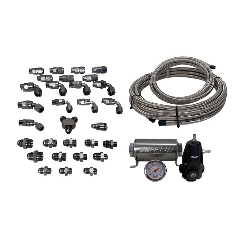DeatschWerks X2 Series Pump Module CPE Plumbing Kit (-8AN Feed, -6AN Return) - Subaru Impreza WRX STI GR/GV & WRX STI VA (6-615)
