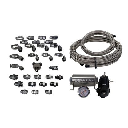 DeatschWerks X2 Series Pump Module PTFE Plumbing Kit (-8AN Feed, -6AN Return) - Subaru Impreza WRX STI GR/GV & WRX STI VA (6-616)