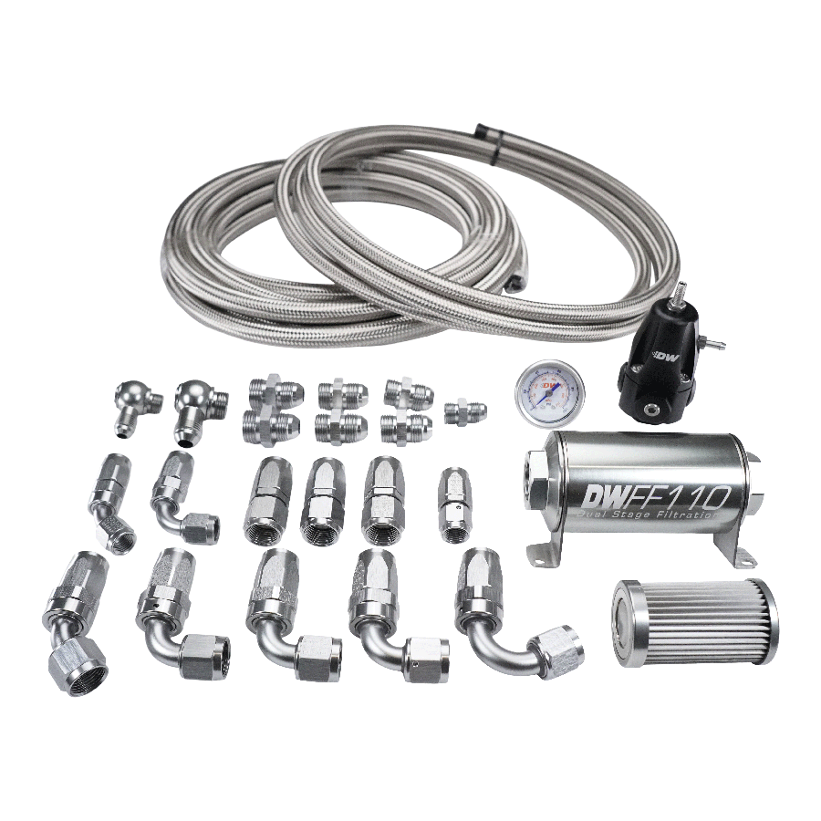 DeatschWerks X2 Series Pump Module CPE Plumbing Kit (-8AN Feed, -6AN Return) - Honda Civic EG/EK (6-624)