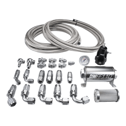 DeatschWerks X2 Series Pump Module CPE Plumbing Kit (-8AN Feed, -6AN Return) - Honda Civic EG/EK (6-624)