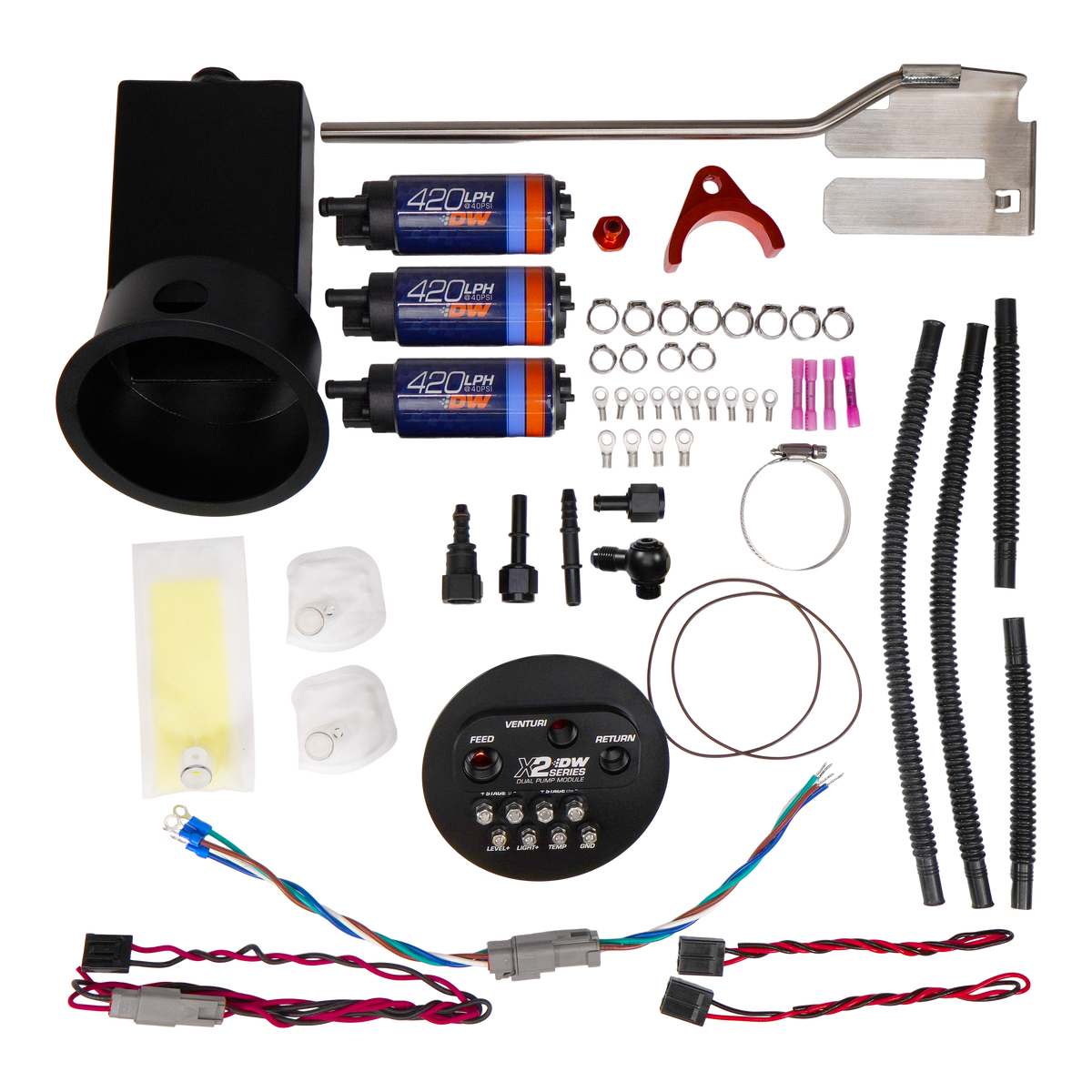 DeatschWerks X2 Series Surge Module with DW420 Pumps - Nissan 240SX S14 & Silvia S15 (9-421-7022)
