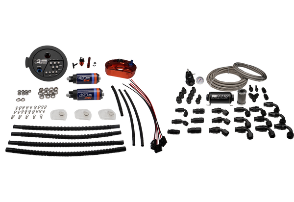 DeatschWerks X3 Series Fuel Pump Module with Dual DW420 Pumps and PTFE Return Plumbing Kit - Toyota GR Supra (A90) & BMW M3/M4 (G8X) (9-422-627-7080)