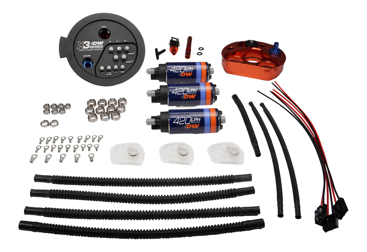 DeatschWerks X3 Series Fuel Pump Module with Triple DW420 Pumps - Toyota GR Supra (A90) & BMW M3/M4 (G8X) (9-423-7080)