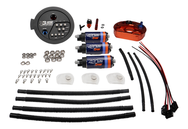 DeatschWerks X3 Series Fuel Pump Module with Triple DW420 Pumps - Toyota GR Supra (A90) & BMW M3/M4 (G8X) (9-423-7080)
