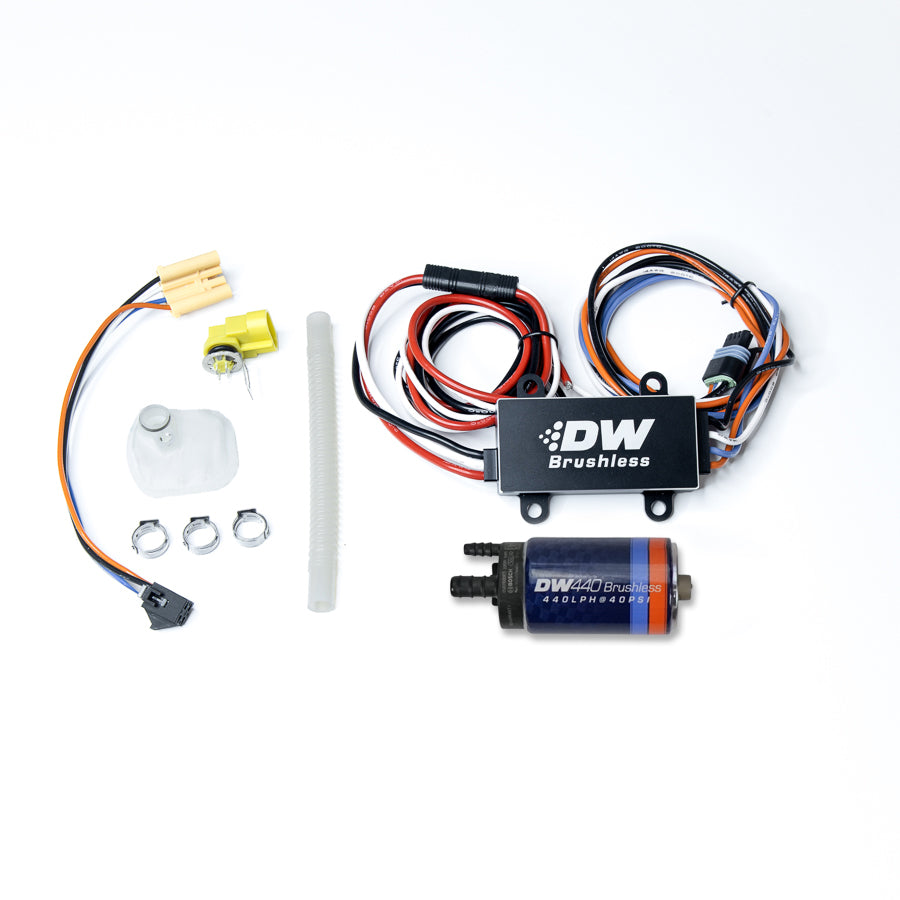 DeatschWerks DW440 440 LPH Brushless In-Tank Fuel Pump Kit with 2-Speed Controller - 2004-2008 Mazda RX-8 (9-441-C102-0904)