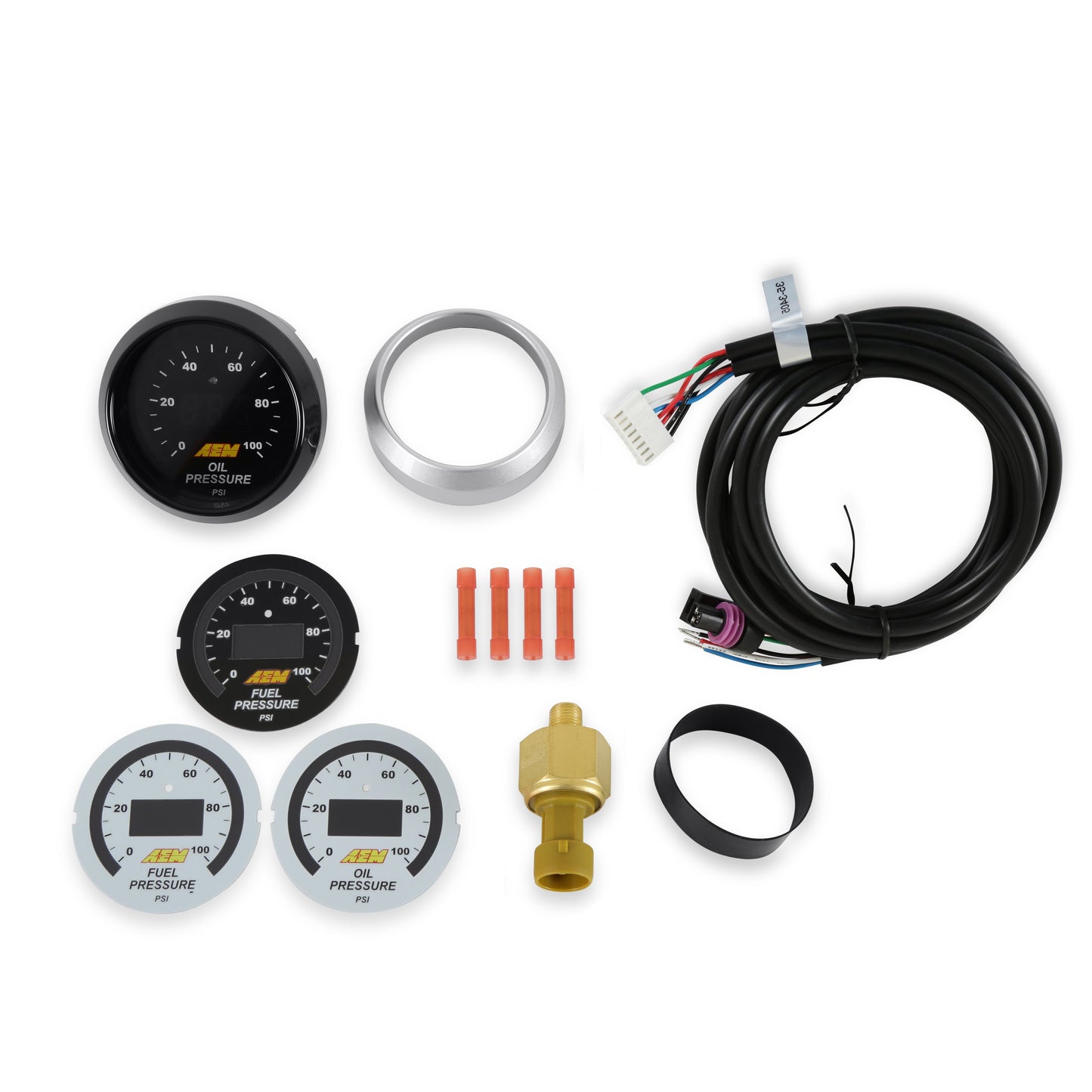 AEM Classic Digital Fuel or Oil Pressure Gauge 100psi 52mm