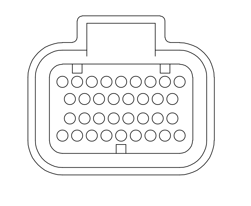 Link ECU Connector A (No Harness Loom, Connector and Pins only)