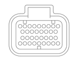Link ECU Connector A (No Harness Loom, Connector and Pins only)