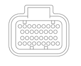Link ECU Connector B (No Harness Loom, Connector and Pins only)