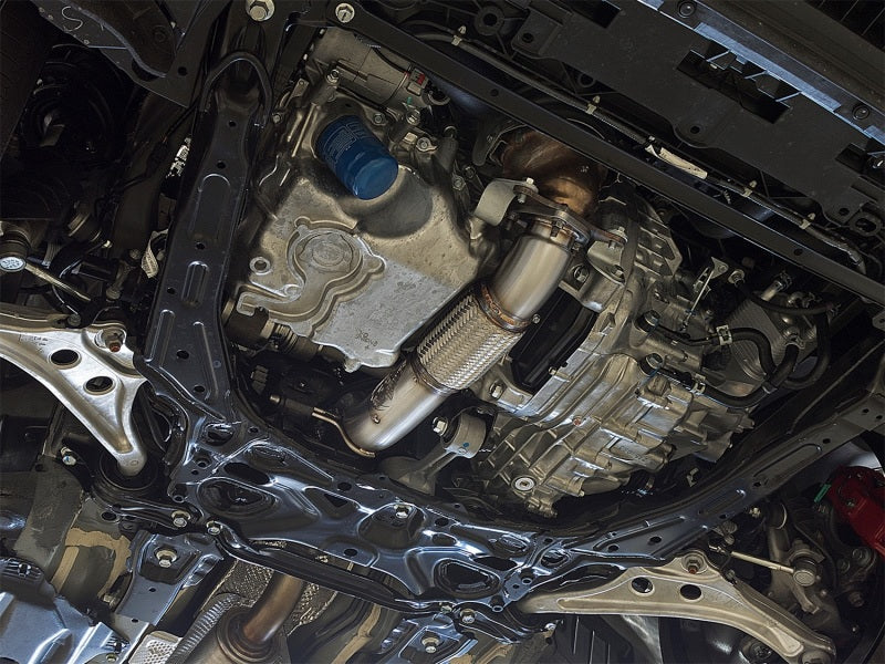 aFe Twisted Steel 3in Rear Down-Pipe/Mid Pipe 2017+ Honda Civic Type-R