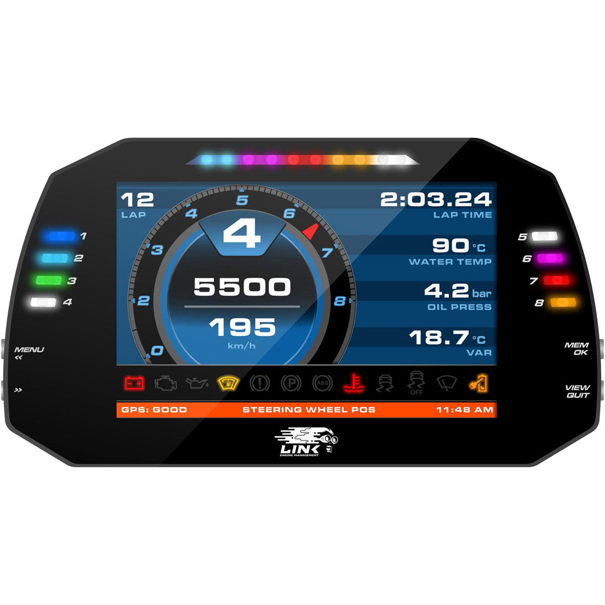 Link ECU MXG Strada 7" Dash Powered by AIM