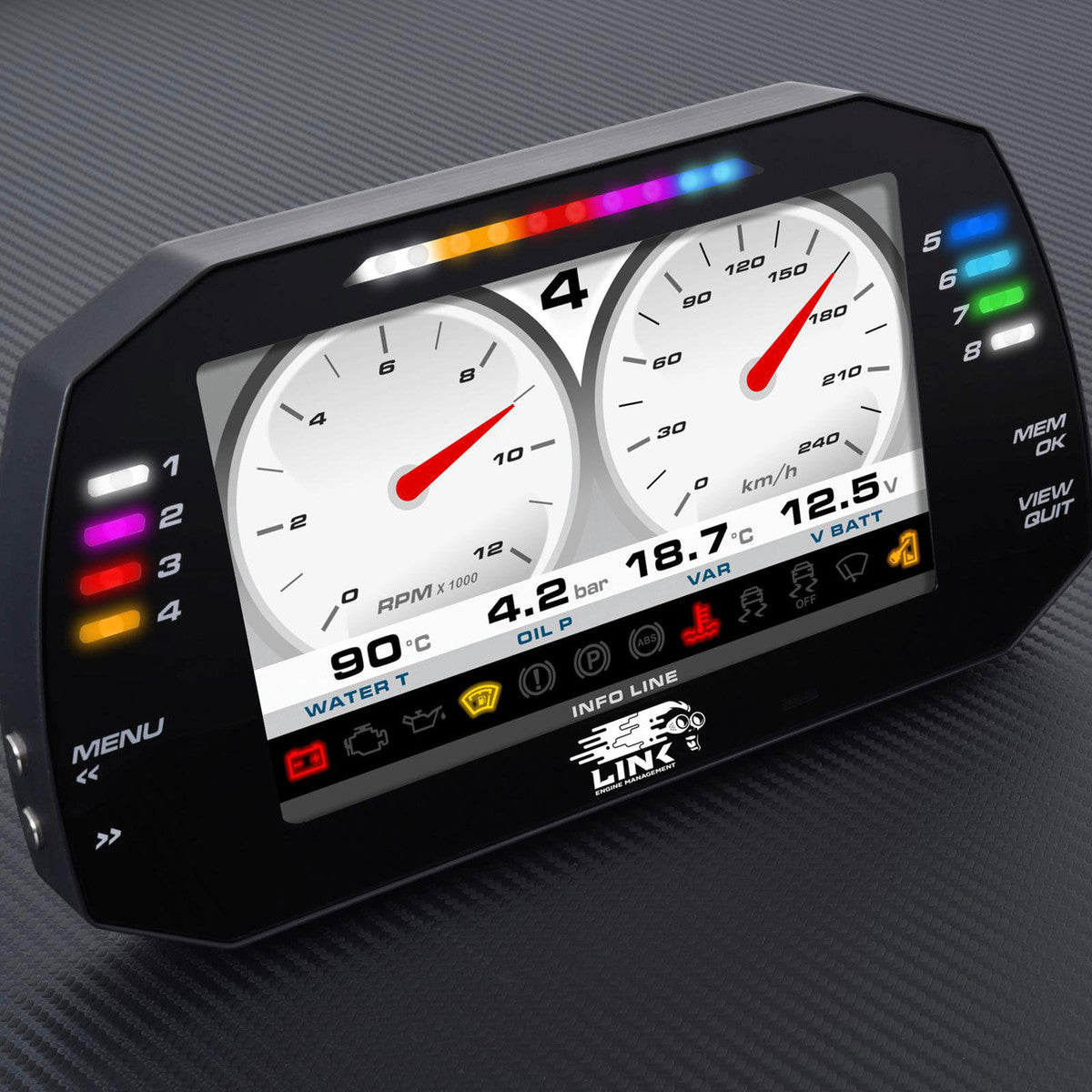 Link ECU MXG Strada 7" Dash Powered by AIM