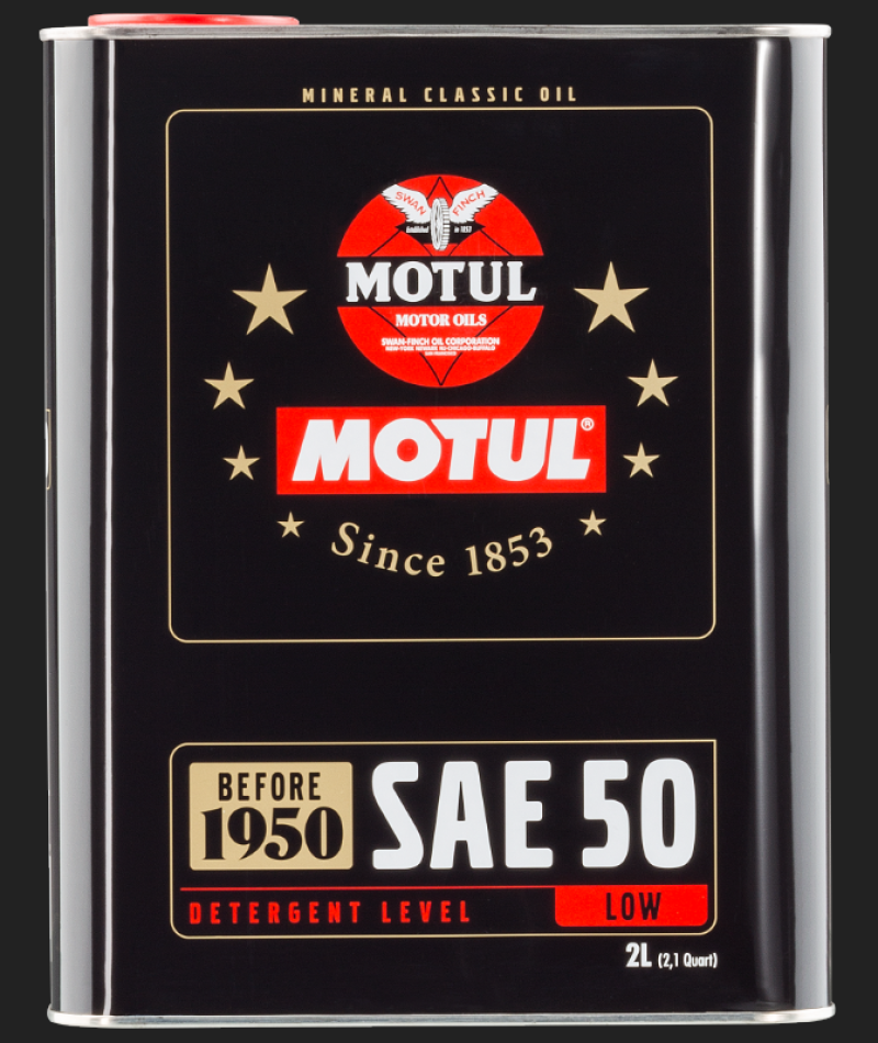Motul Classic SAE 50 Oil 2-Liter for Vehicles Pre-1950
