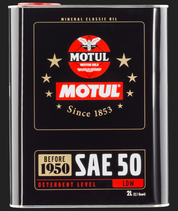 Motul Classic SAE 50 Oil 2-Liter for Vehicles Pre-1950