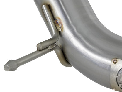 aFe Twisted Steel 3in Rear Down-Pipe/Mid Pipe 2017+ Honda Civic Type-R