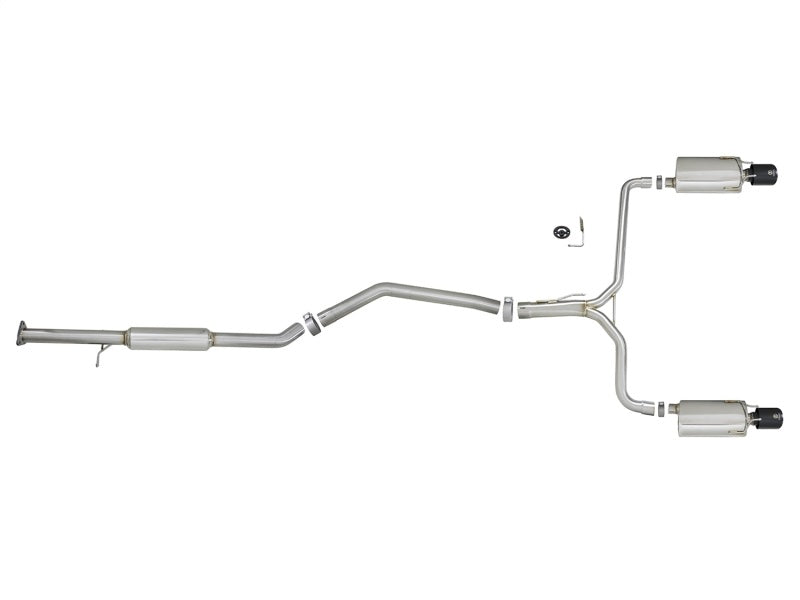 aFe Takeda Exhaust 304SS Dual Cat-Back w/ Black Tips for 2013-17 Honda Accord LX/EX/EX-L Sedan 2.4L