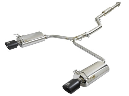 aFe Takeda Exhaust 304SS Dual Cat-Back w/ Black Tips for 2013-17 Honda Accord LX/EX/EX-L Sedan 2.4L